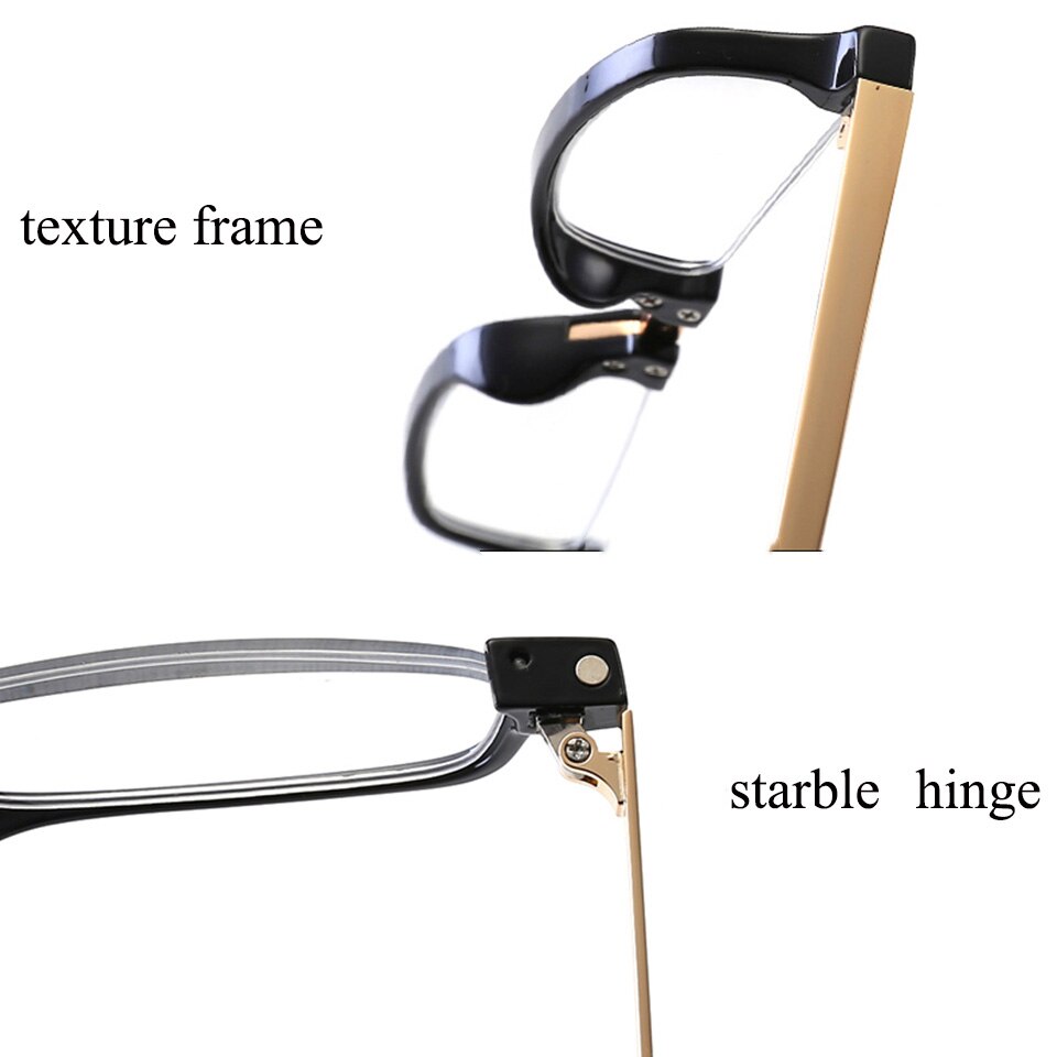 Titanium Magnetic Foldable Reading Glasses Half frame Lens Unsiex Retro Folding Presbyopia Glasses With Case+1.00+1.50+2.00