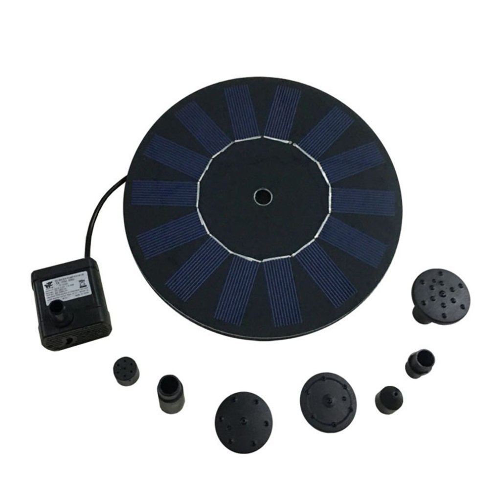 Solar Powered Fountain Pump Kit Water Spray Nozzle Fall Display Pond Garden Floating Sprinkler Upgraded outdoor fountain