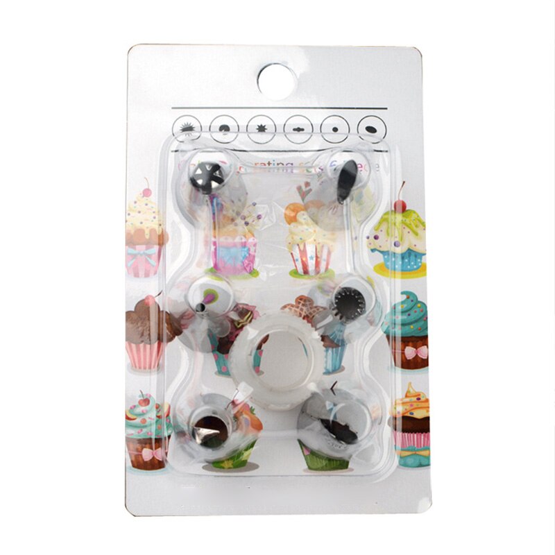 Food Grade Rvs Bakken Accessoires Cake Decoratie Tool Pp Converter 1 Set Icing Piping Piping Icing Nozzles