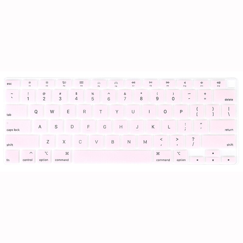 US layout Silicone keyboard protector for Macbook Air 13 A2179 A2337 keyboard cover: Light Pink