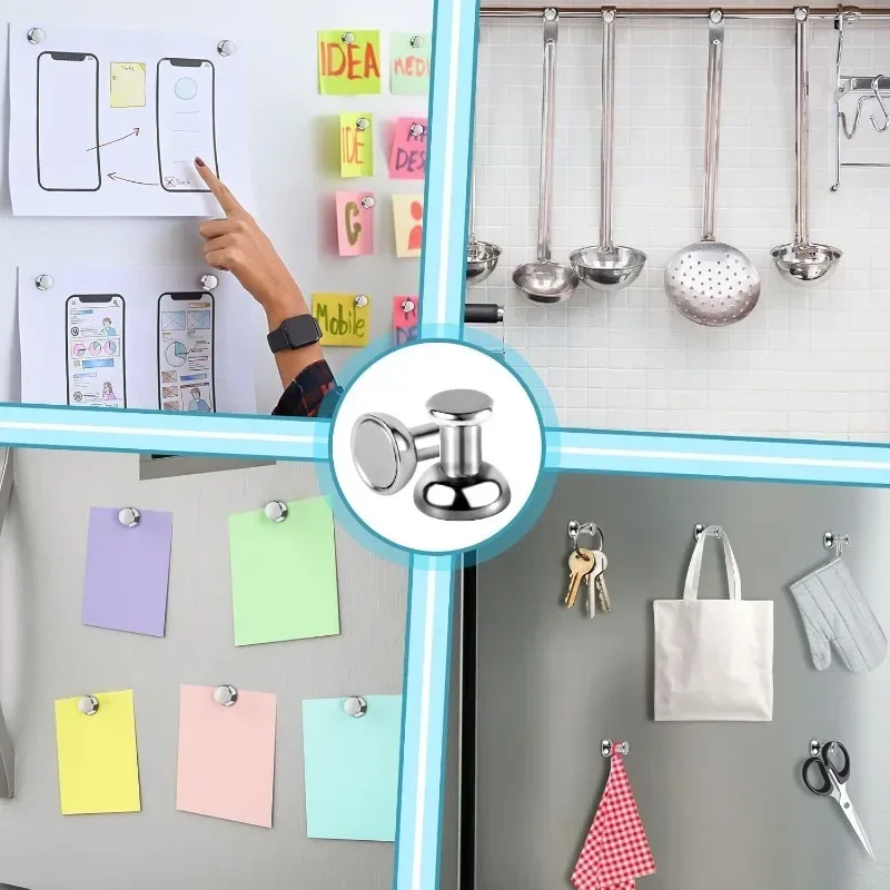 20/2PCS Magnet Super Strong Magnetism Push Pin Neodymium Magnet Refrigerator Kitchen Whiteboard Strong Magnetic Thumbtacks Home