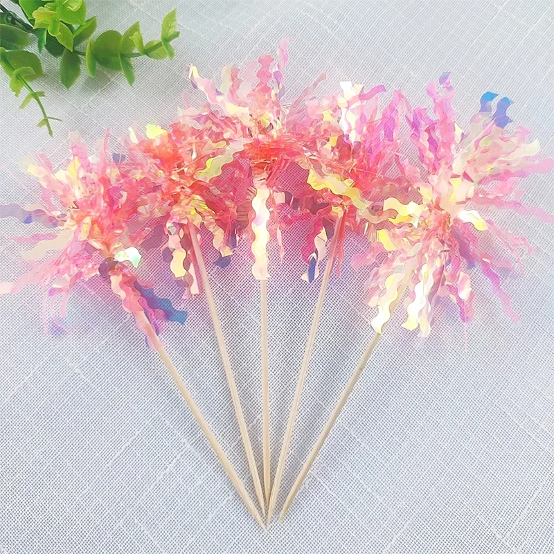 5-50 stk. glitter dusker kaketopper snøfnugg ballform cupcake toppers til jul bursdagsfest babyshower kakedekor: S / Oliven