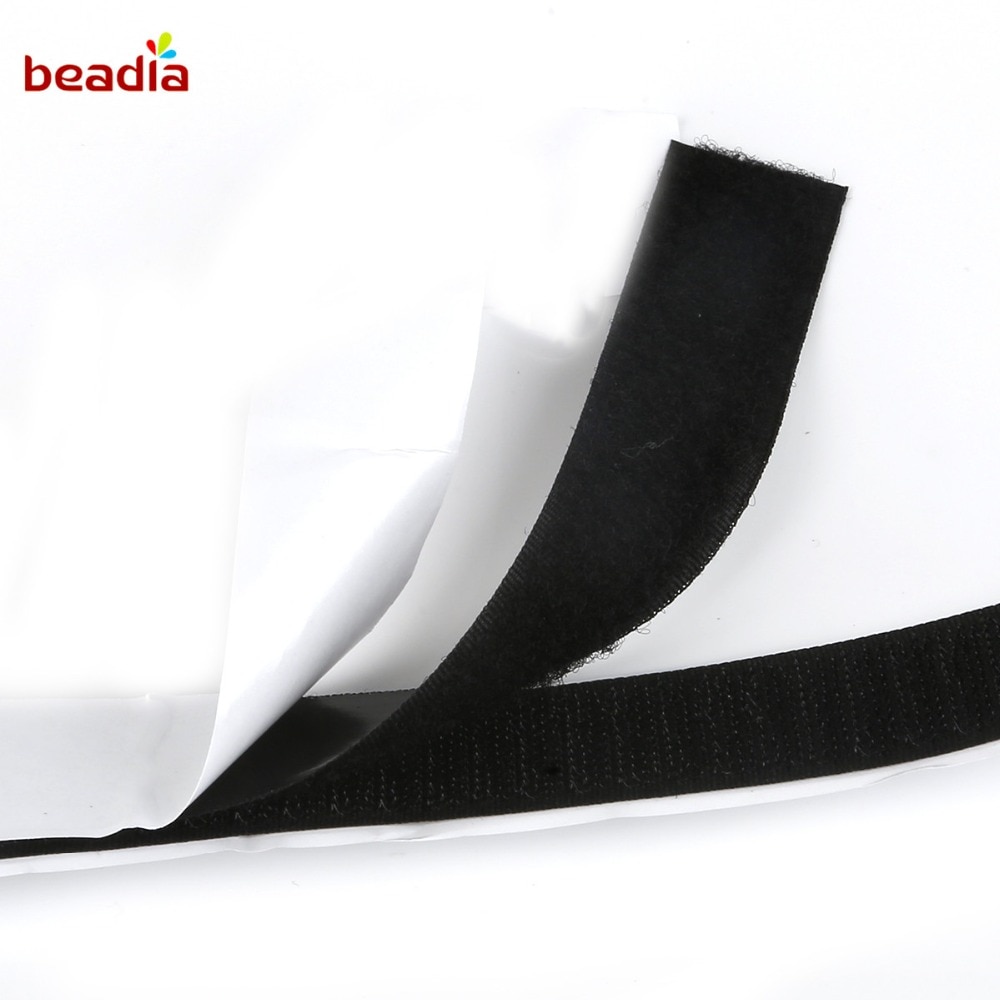 16/20/25/30/40mm*1M Black White Hook and Loop Fastener Tape Magic Nylon Sticker Adhesive Hook Loop Discs Tape Sewing Strong Glue
