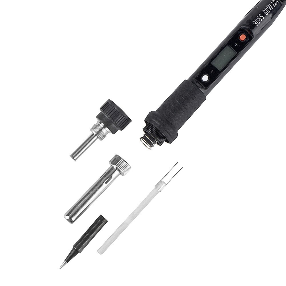 60W 80W Electric Soldering Iron Temperature Adjustable Digital 110V 220V Tin Welding Solder Iron Tips Bag Repair Rework Tools