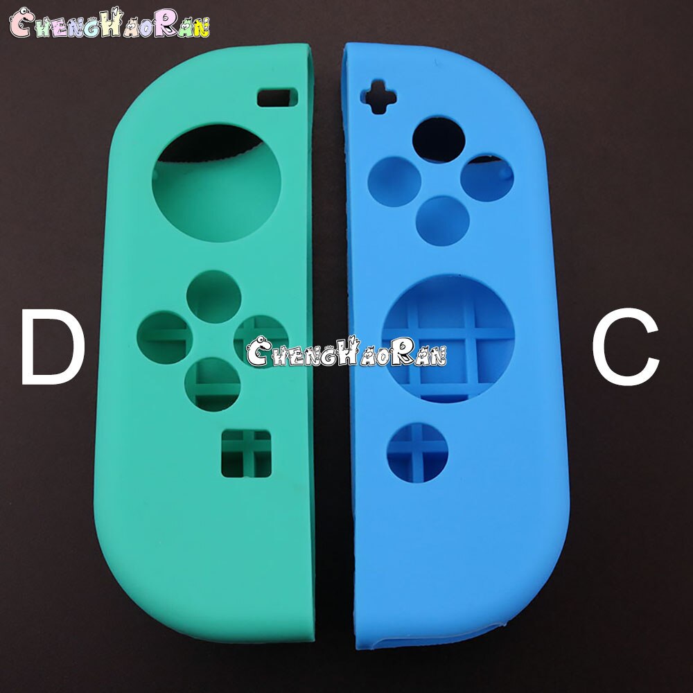 1pair Silicone Rubber Skin Case Cover For Nintendo Switch Joy-Con left right Controller NX NS Joycon Anti-slip Soft Case: DC