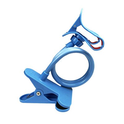 360 Drehung praktisch Halfter Stehen Hände Freie flexibel Clip Bett Schreibtisch Tisch Clip Halterung für Telefon Universal- Halterung: hell Blau