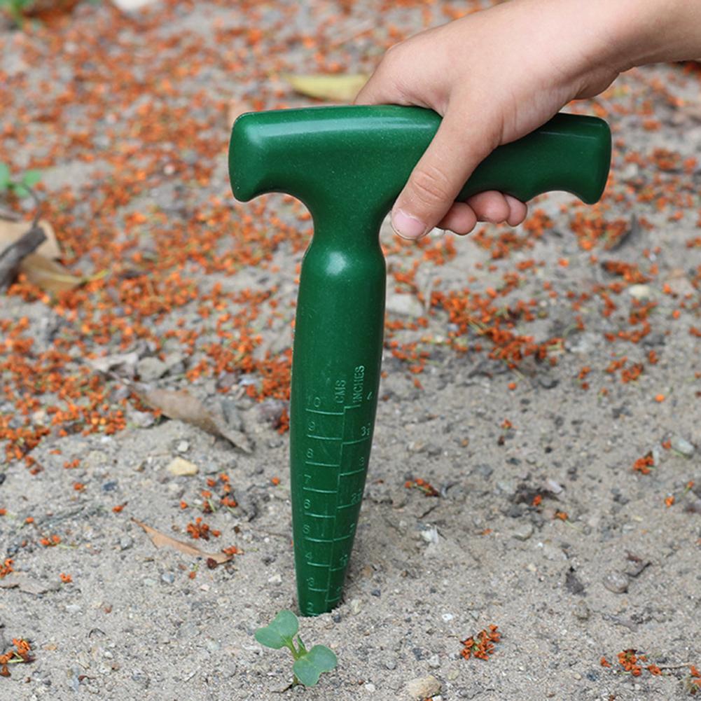 Plastic Hole Puncher Gardening Flower Planting Weeding Digging Seedling Tool It has ergonomic handle to punch holes effortless.