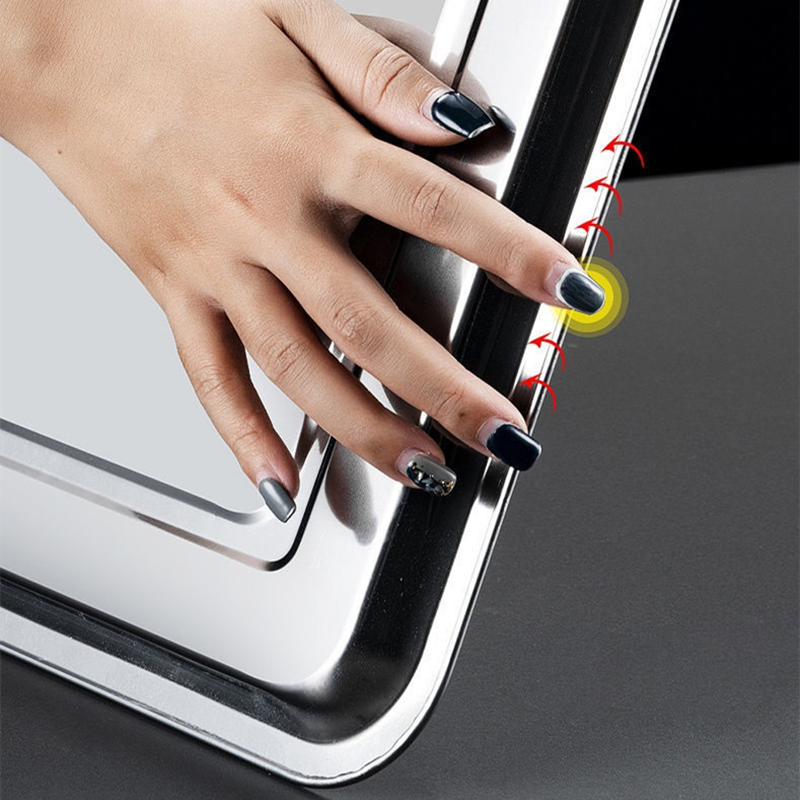 Stainless Steel Square Food Storage Tray Steamed Sausage Shallow Plate Bread Baking Pans Kitchen Accessories