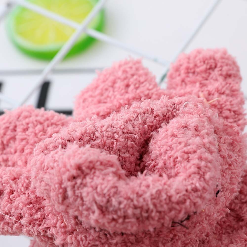 Kids Coral Fleece Dikker Half Vinger Flap Baby Handschoenen Winter Warm Houden Kinderen Kids Handschoenen Zachte Handschoenen Opvouwbare Wanten