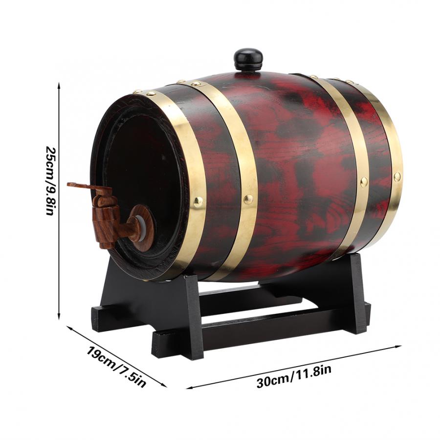 3l egetræs vin tønde retro opbevaringsspand hjem vin øl whisky brygning tønde bar restaurant display træ øl fad