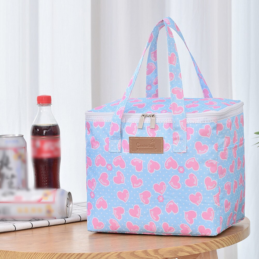 Functional Pattern Cooler Lunch Box Portable Insulated Canvas Lunch Bag Thermal Food Picnic Lunch Bags For Women Kids Handbags: 9