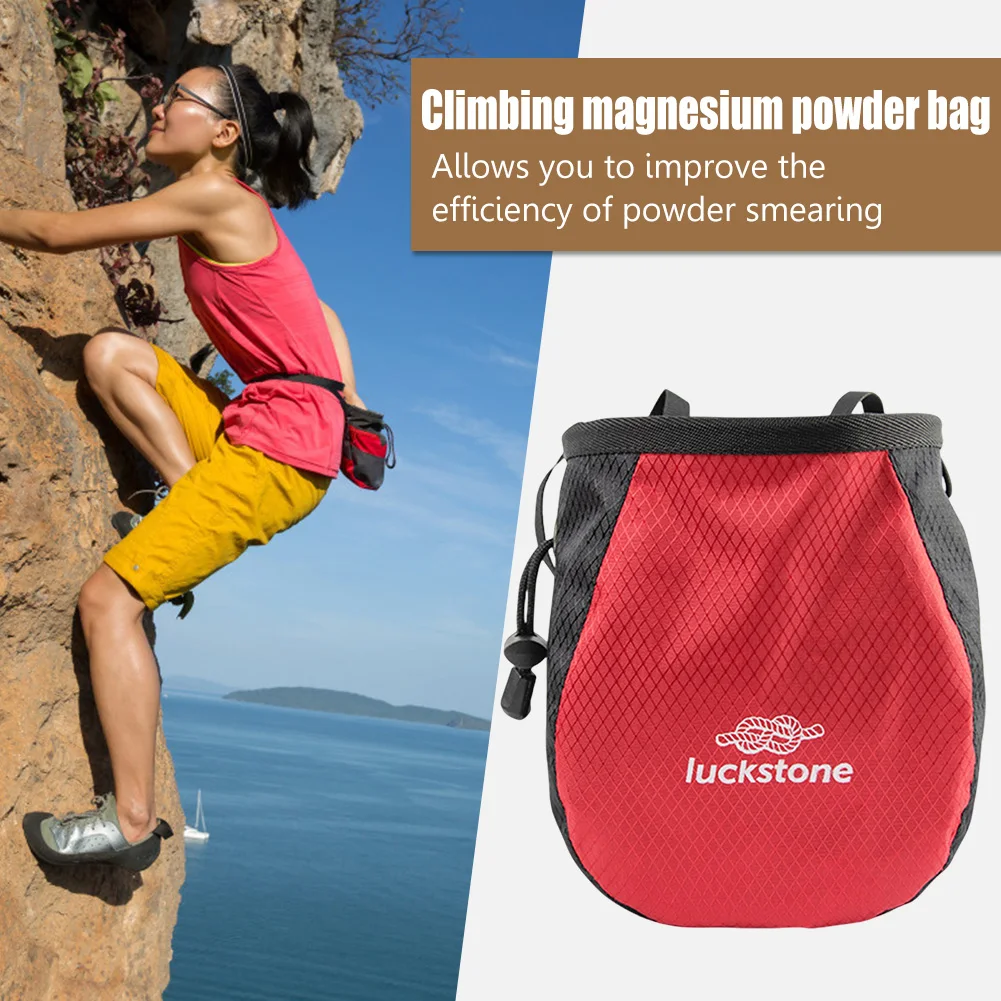 Sac de poudre de magnésium pour l'escalade, sac de craie en polyester imperméable, stockage réglable, levage de paquet WePackage