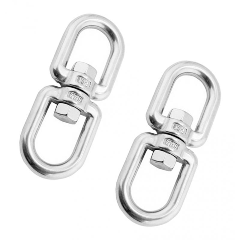 2 Pieces 304 Marine Grade Stainless Steel Chain Anchor Swivel Jaw - Silver