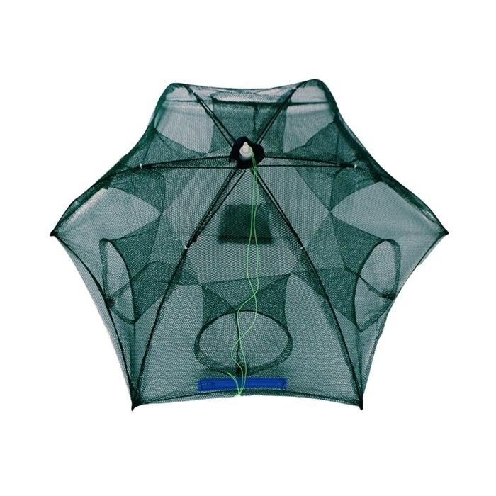 4/6/8/12/16 Hole Fishing Net Folded Portable Hexagon Fish Network Automatic Fishing Shrimp Trap Fish Minnow Crab Baits Cast Mesh: 6 Sides 6 Holes