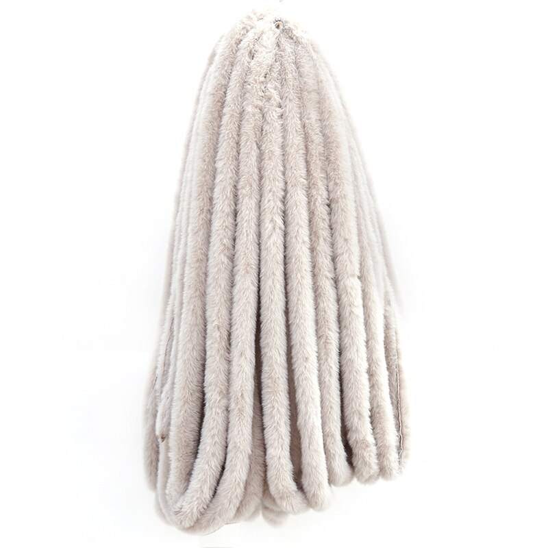 1M Kunstmatige Konijnenbont Lint Tapes Diy Kleding Naaien Pluizige Bekleding Trimmen Stof Naaien Kostuum Ambachten Rand: Beige