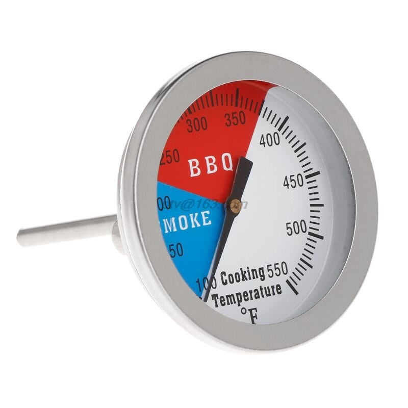 2 " 550f bbq thermometer meter barbecue grill hout roker houtskool hitte-indicator