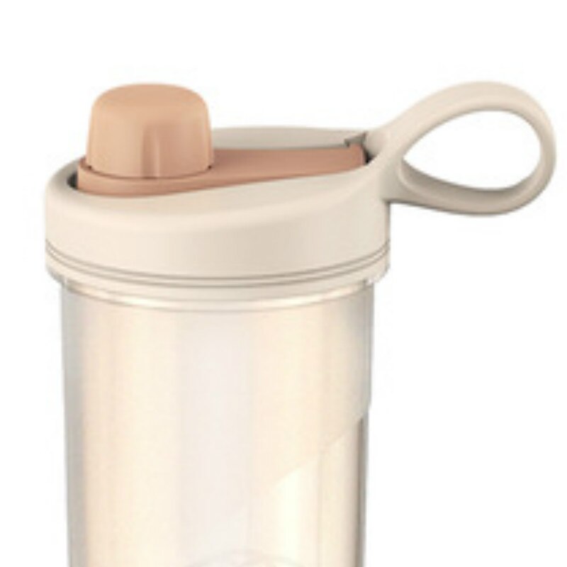Gym fitness drikkeflaske shaker flaske med mikseball for kvinnebruk 550ml: Gul
