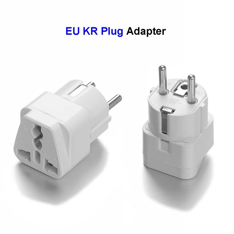 Euro Schuko AC Travel Socket Adapter Universele AU UK VS Naar EU Europese KR Israël Zwitserse Brasil Plug Adapter Converter outlet: WHITE