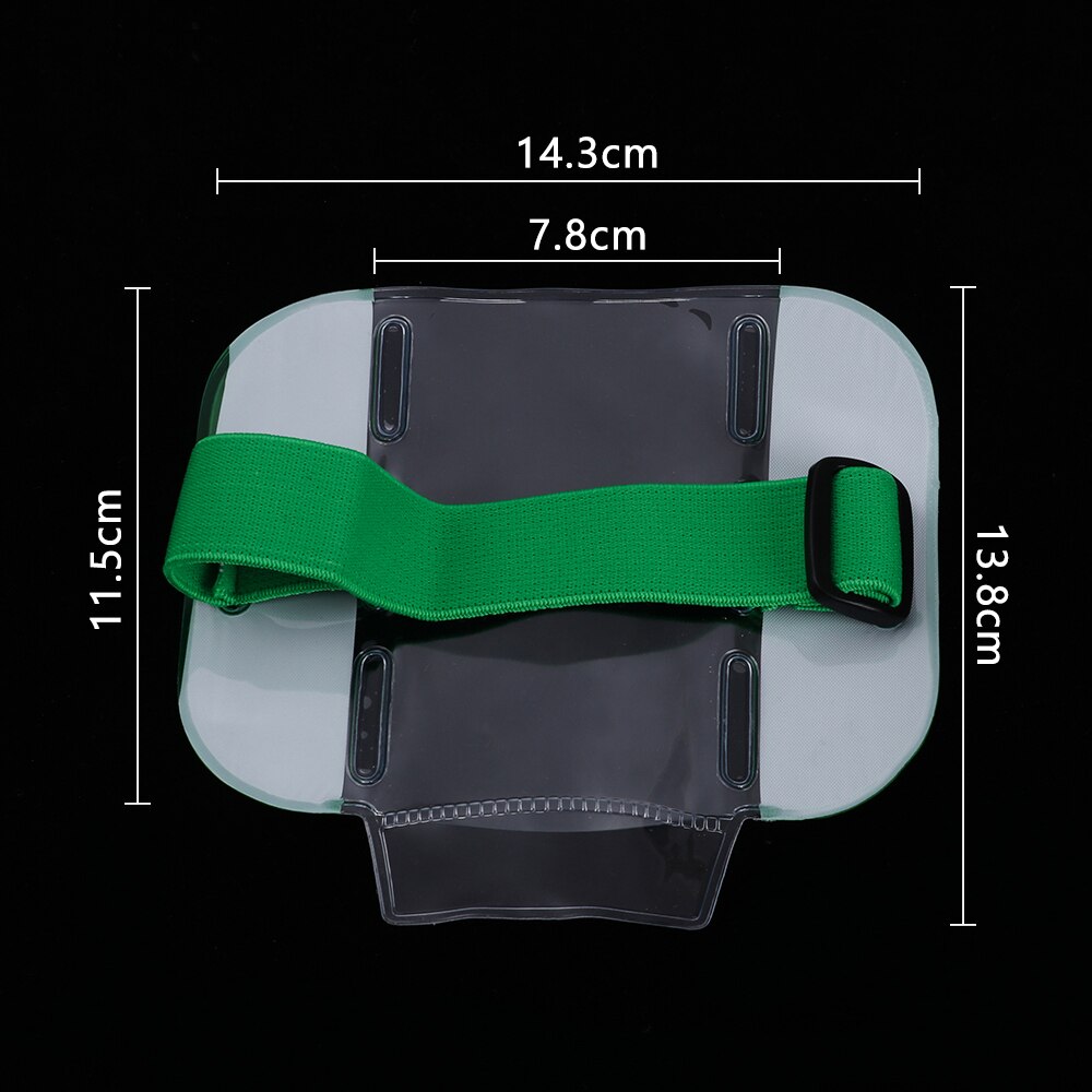 Universal ID Card Holder Transparent Visibility Convenient Arm Band Badge Holder PVC Card Sleeve Office Supplies