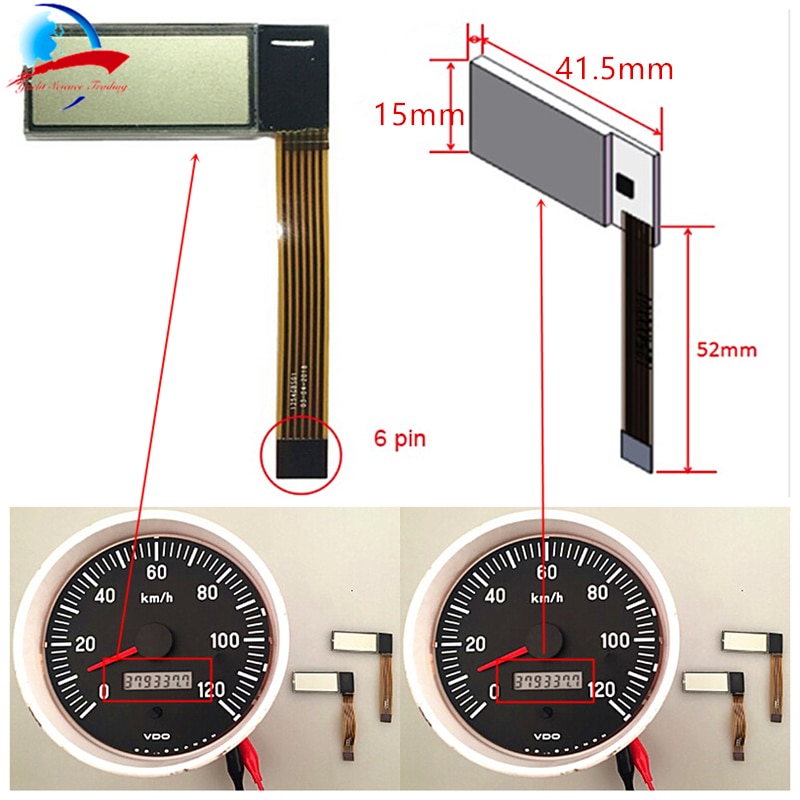 Tachometer/Tachometer LCD Anzeige für Kenworth lkw/VDO International/VDO Cockpit Vision/Jcb traktor/Volvo penta Stiefel