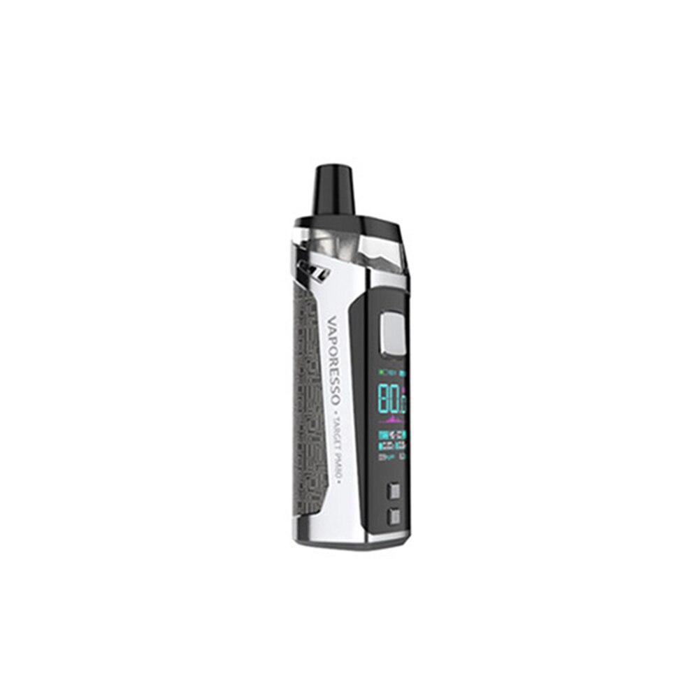 Newest Vaporesso TARGET PM80 Mod Pod Kit with 2000mAh Built-in Battery & 4ml Pod System E cig Vinci X/ Aegis Boost/ Pasito Kit: Silver