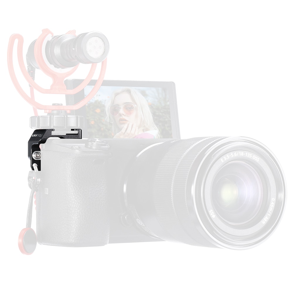UURig telecamera convertitore Adattatore di Montaggio per la Luce del portato Microfono di Espansione Compatibile per Sony A6400 Accessori Fotografia in studio
