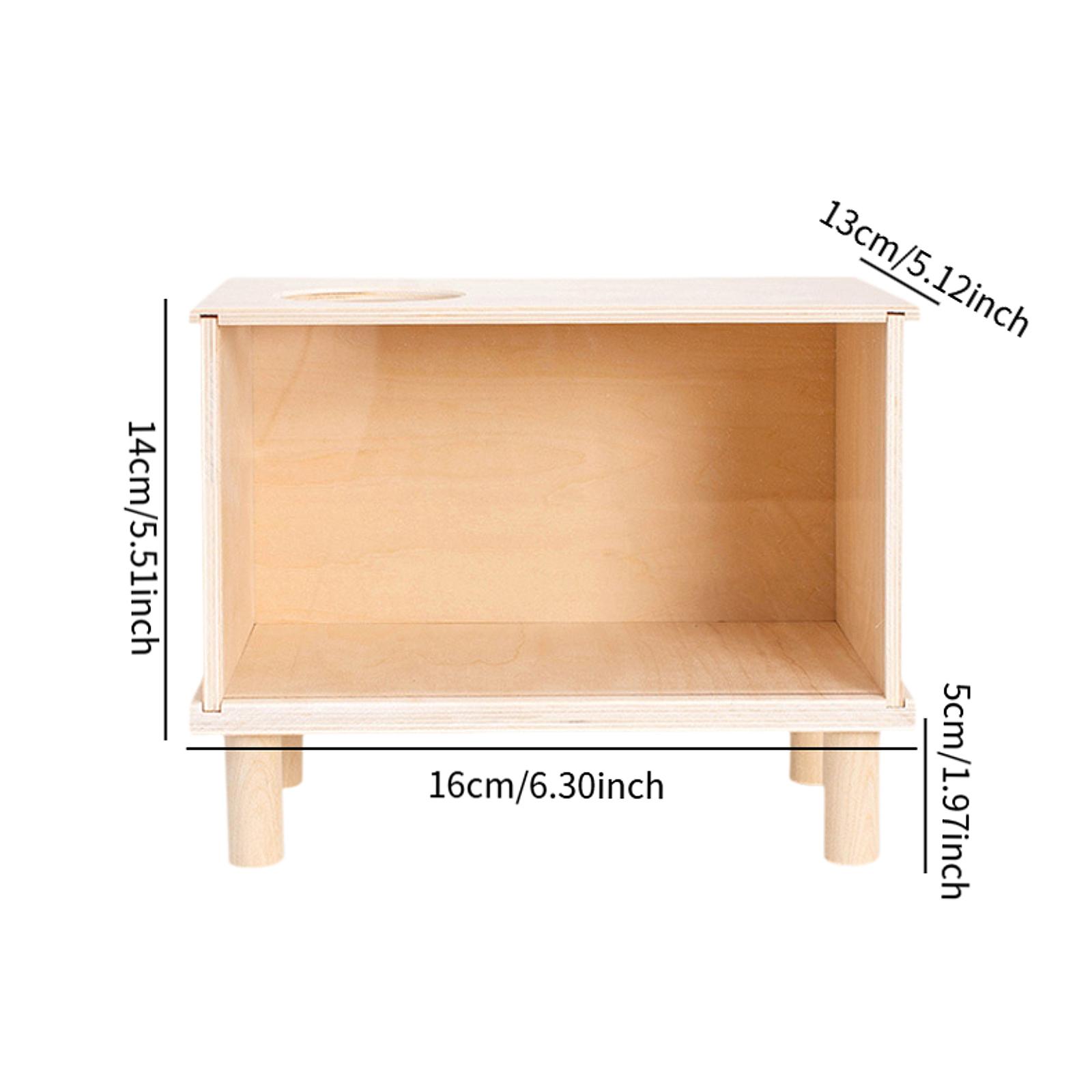 Caja de excavación de hámster de madera, caja de baño de arena para animales pequeños, decoración de jaula para hámster DIY para ratas, gerbiles enanos, refugio para Chinchillas: Marrón oscuro