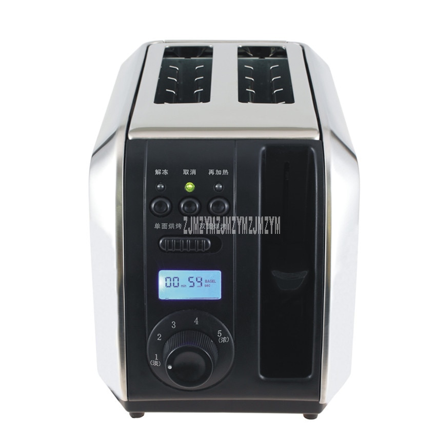Stainless Steel Single/Double Side Bread Baking Oven Machine 2 Slot Electric Toaster Automatic Breakfast Toast Sandwich Maker