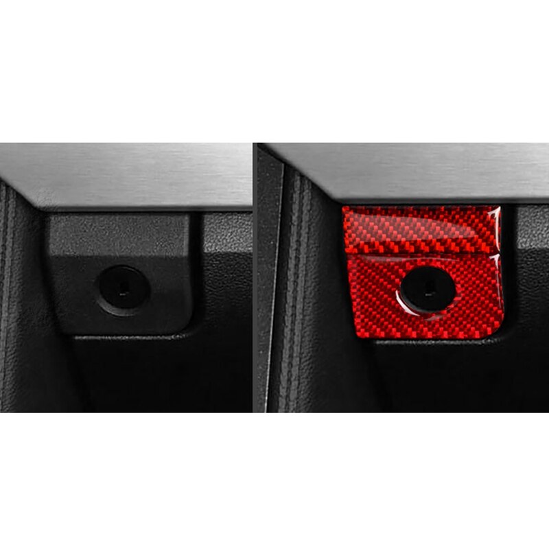 Storage Box Panel Carbon Fiber Sticker, Car Interior Dashboard Cover, Applicable for Ford Mustang