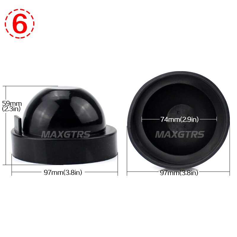 1x hid led koplamp auto stofkap rubber waterdicht stofdicht afdichting koplampkap auto styling accessoires doe-het-zelf retrofit werk: 6