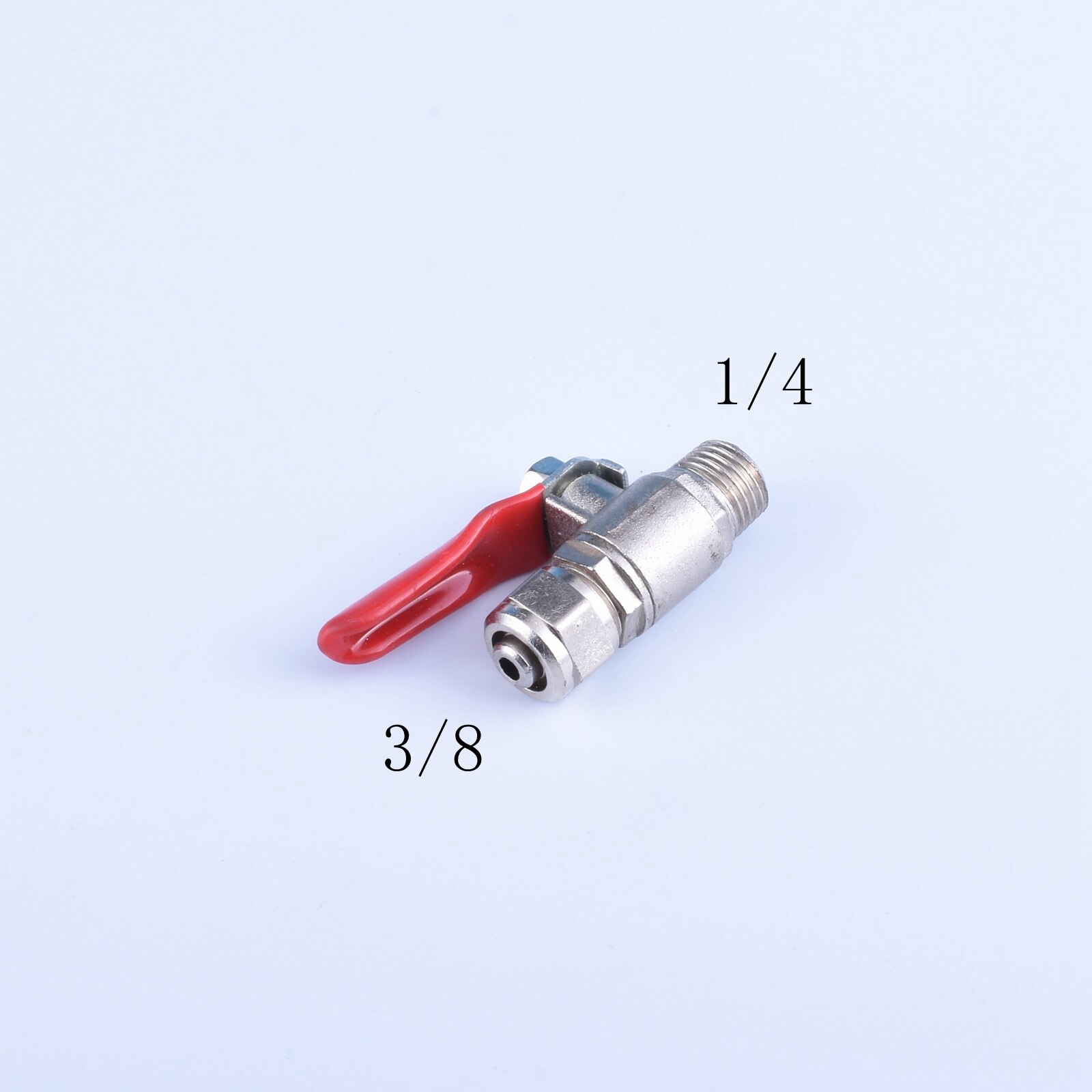 1/4 "1/2" BSP RO filtro de agua entrada tipo T válvula de bola piezas de ajuste de latón de acero inoxidable conector rápido de rosca macho hembra: Blanco