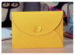Retro Liefde Brief Aftrek Envelop Creatieve Romantische Liefdesbrief Envelop Verdikking 250 Gram Parel Envelop Tas 10 stks/partij: yellow
