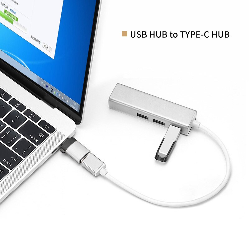 Fonken usb c otg-adapter voor macbook, tablet type c naar usb 3.0- converterkabel, mobiele telefoon otg, gampad, muis, printer otg-connector