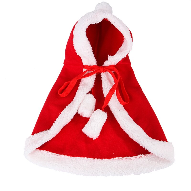 Chat noël costume à capuche animal de compagnie déguisement Santa cape adapté pour chiot chatons grand adapté pour chats et chiots