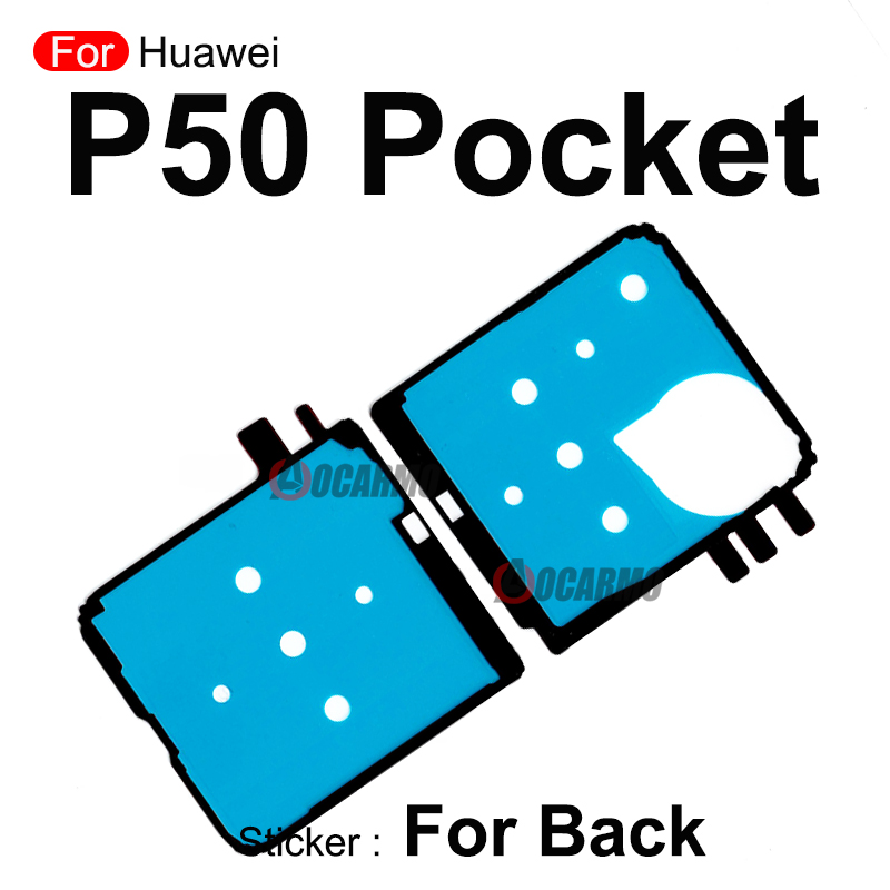 Achterdeur Sticker Voor Huawei P10 P20 P30 P40 Lite 5G P40Pro + P50 Pro P60 Back Cover Plakband lijm P30Pro P40Pro Vervanging: Paars