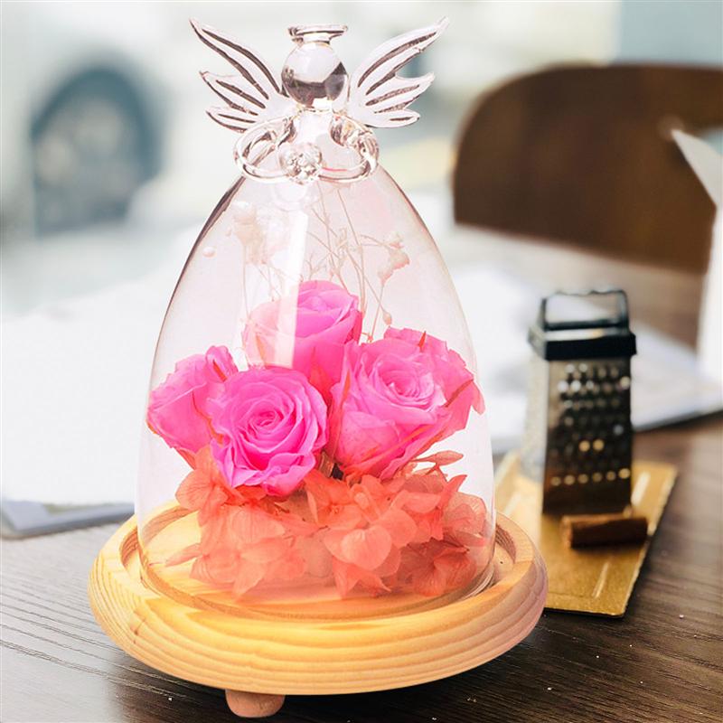 Transparant Glas Dome Angel Vormige Display Dome Glas Cover Decoratie