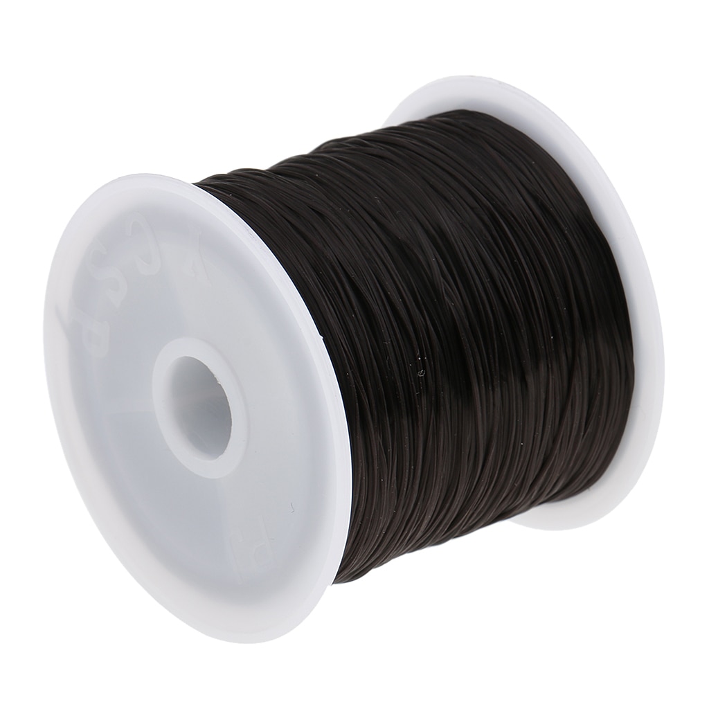 60M Wig Hair Net Sewing Weft Hair Extension Weaving Stretch Thread Black Stretch Yarn Streth Crystal String Cord