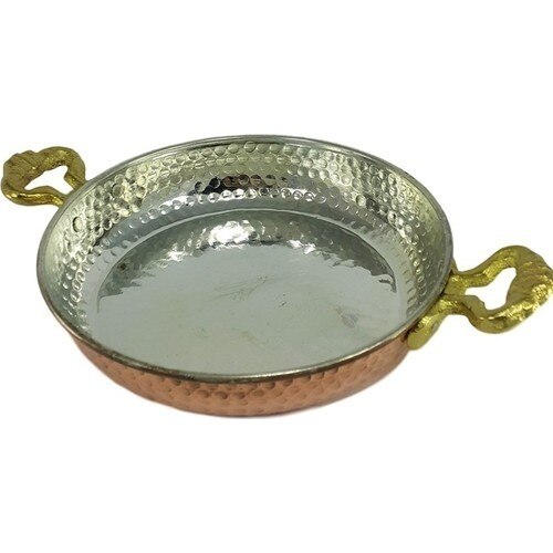 Restauration monde cuivre Sahan 16 Cm traditionnel turc cuivre oeuf Omelette Pan, Sahan, friteuse Pot en laiton poignées turc cuivre sahan pan