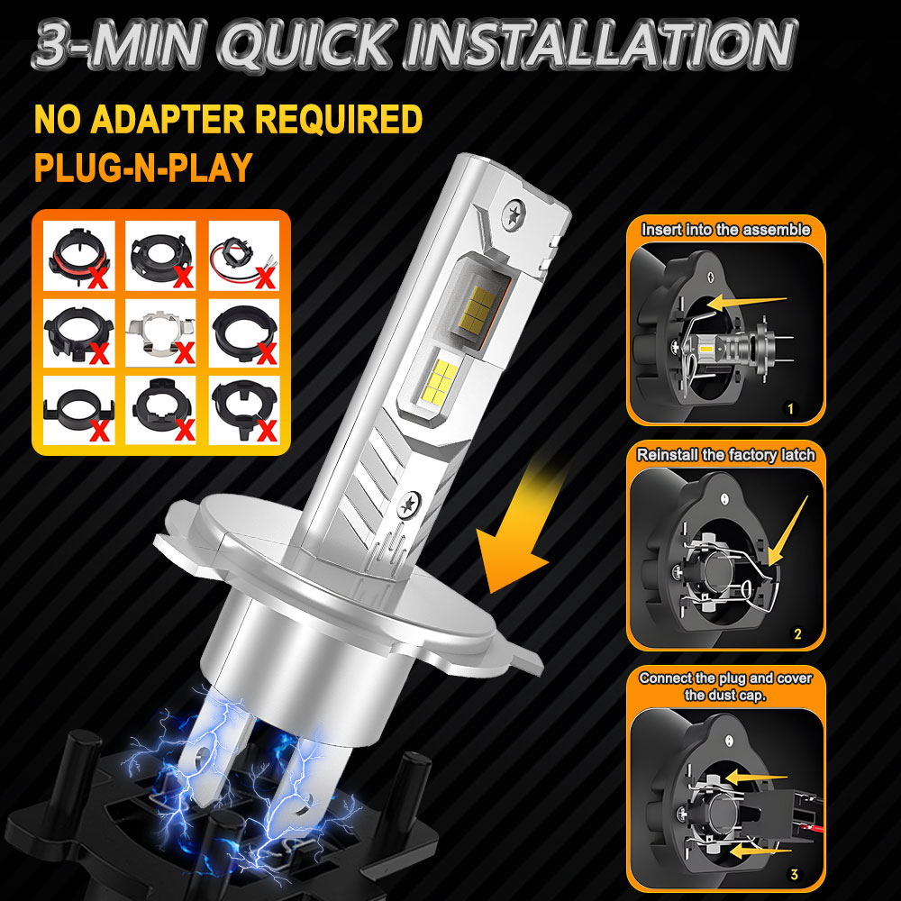 Żarówki samochodowe H4 Bi doprowadziło CANBUS Światła drogowe/mijania mini reflektory o dużej mocy wtyczka&bawić się Bezprzewodowe światła przeciwmgielne 6000K 12V