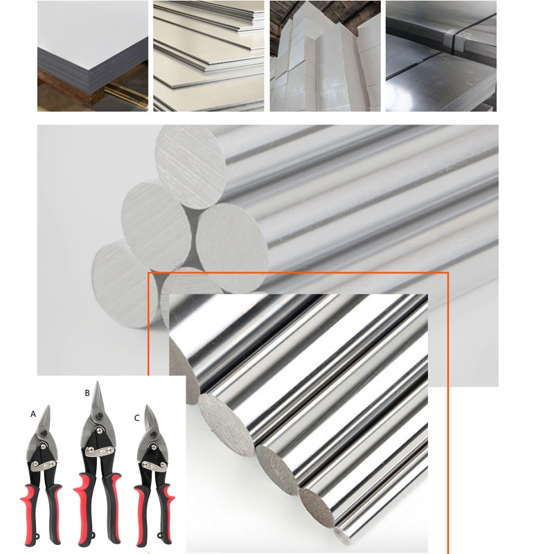 10 Inches Compound Action Aviation Tin Snip Aviation Shears Straight/Left/Right Cut Metal Shears Durable