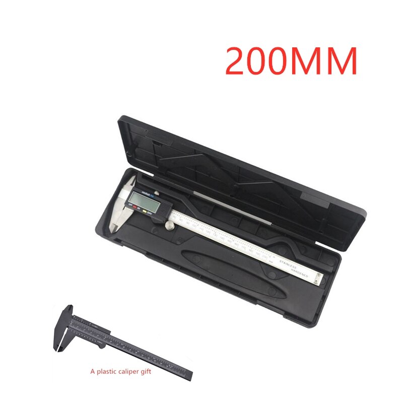 Digital Vernier Caliper paquimetro 150 200 mm ELEctronic RULER CALIbrator CALIBER GAUGE PACHOmeter 6 inch Micrometer Digicaliper: 200MM