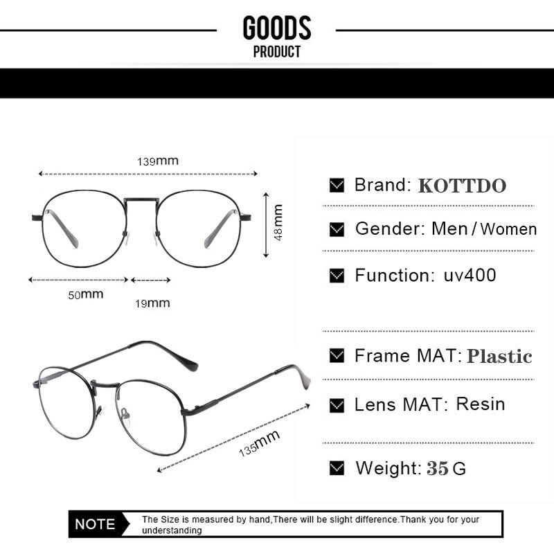 Vintage Metalen Brillen Anti-Blauw Licht Vrouwen Optiek Bijziendheid Bril Klassieke Mode Ronde Frame Bril Computer Mannen