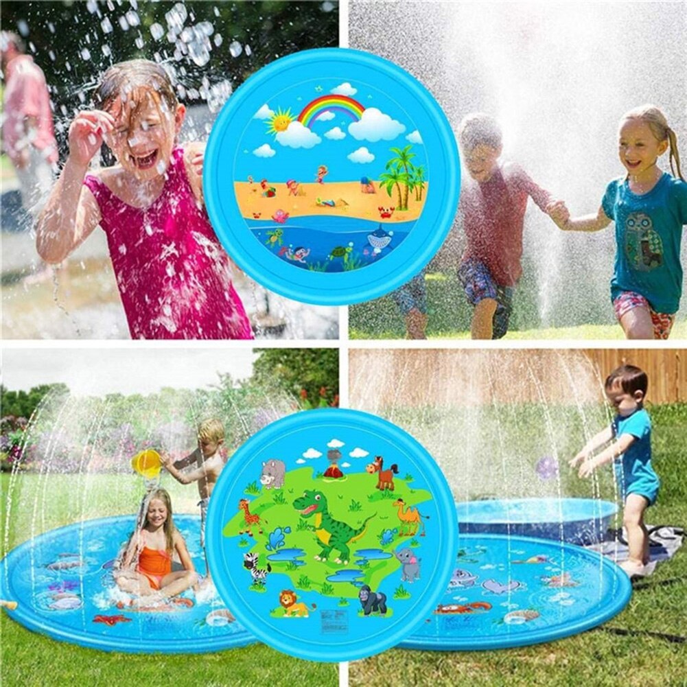 Di proprietà dei capretti Esterna Del Prato Inglese Spiaggia del cavalla Animale Gonfiabile Acqua Nebulizzata Bambini spruzzatore Gioco pad Zerbino Giochi D'acqua Spiaggia Zerbino Cuscino giocattoli