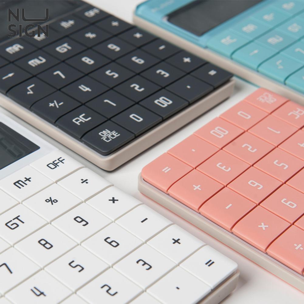 12-bit Calculator Breedbeeld Dual Power Platte Knop Eenvoudig Kantoor Rekenmachine Basic Rekenmachine Desktop Rekenmachine