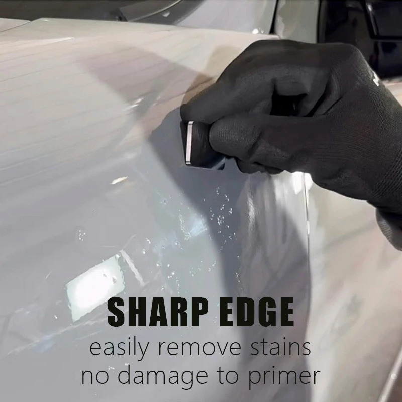 Car Paint Repair Tool Polishing Point Scraper Tungsten Steel Material Removal of Spots Stains Scratches Paint Surface Smoother