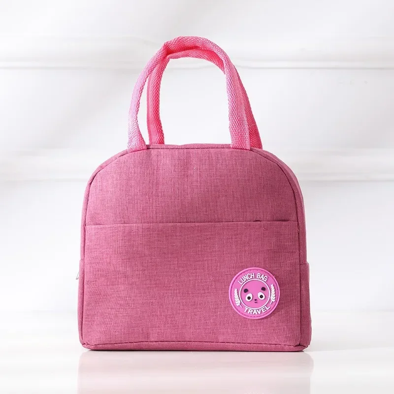 Ins Fashion Tote Lunchbox torba termiczna kobiety mężczyźni Bento do przechowywania izolowana torba na Lunch przenośna lodówka torby izolacyjne piknikowe torebka: Ciemnoszary