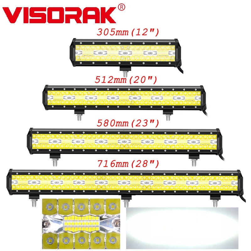 Visorak 12 20 23 28 Inch Offroad Led Verlichting Bar 4X4 4WD Truck Suv Atv Led Bar voor 4WD 4X4 Atv Suv Tractor Offroad Truck Auto