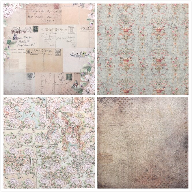 Kscraft 12 ark minnen scrapbooking kuddar papper origami konst bakgrundspapper kort göra diy scrapbook papper hantverk