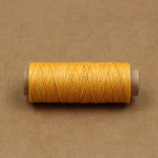 1mm Leather Sewing Flat Waxed Thread Wax String Hand Stitching Craft 50M 150D: Yellow