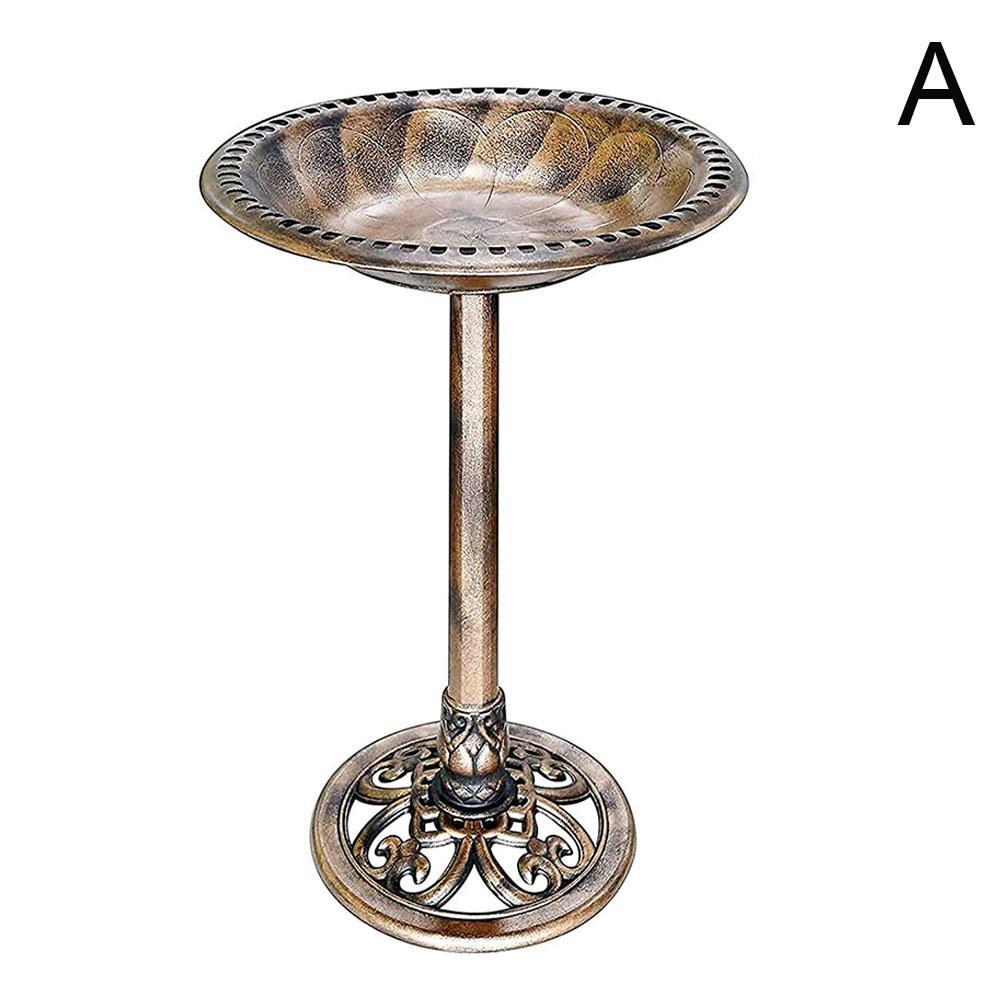Garden Bird Bath Basin 65cm High Water Fountain Landscape Outdoor Patio Statue Lawn Decoration Courtyard L5j8: A